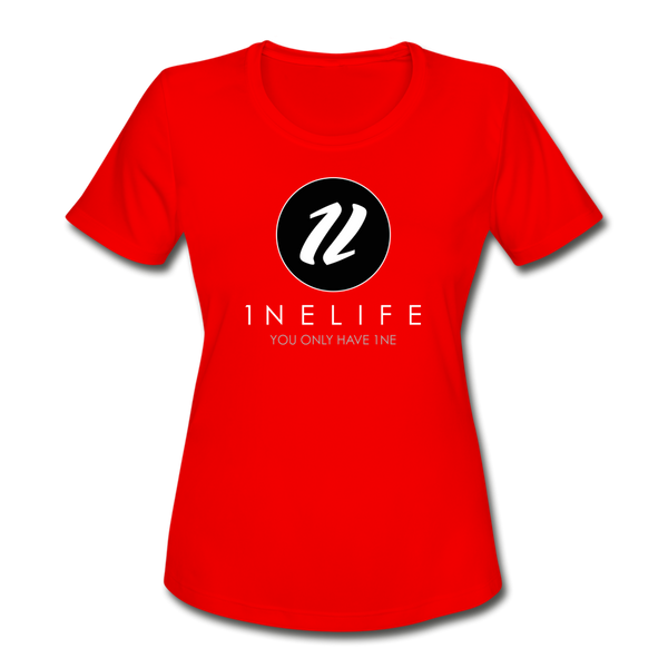 Women's Moisture Wicking T-Shirt | 1NELife - red
