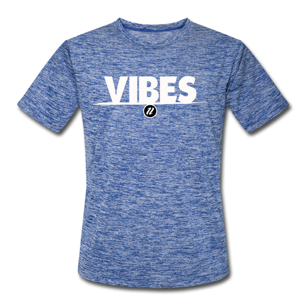 Men’s Moisture Wicking T-Shirt | Vibes - heather blue