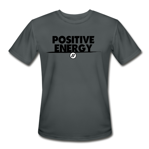 Men’s Moisture Wicking T-Shirt | Positive Energy Blk - charcoal