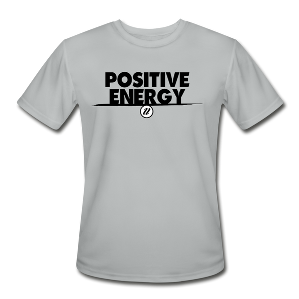 Men’s Moisture Wicking T-Shirt | Positive Energy Blk - silver