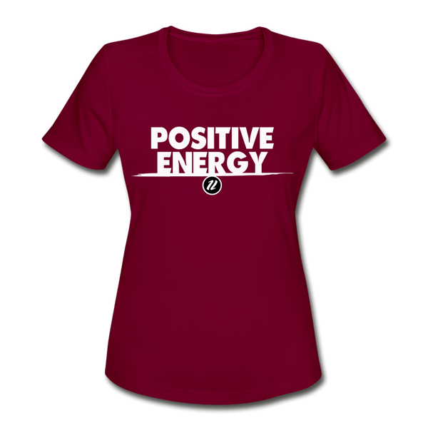 Women's Moisture Wicking T-Shirt | Positive Energy - burgundy