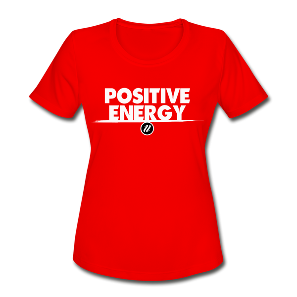 Women's Moisture Wicking T-Shirt | Positive Energy - red