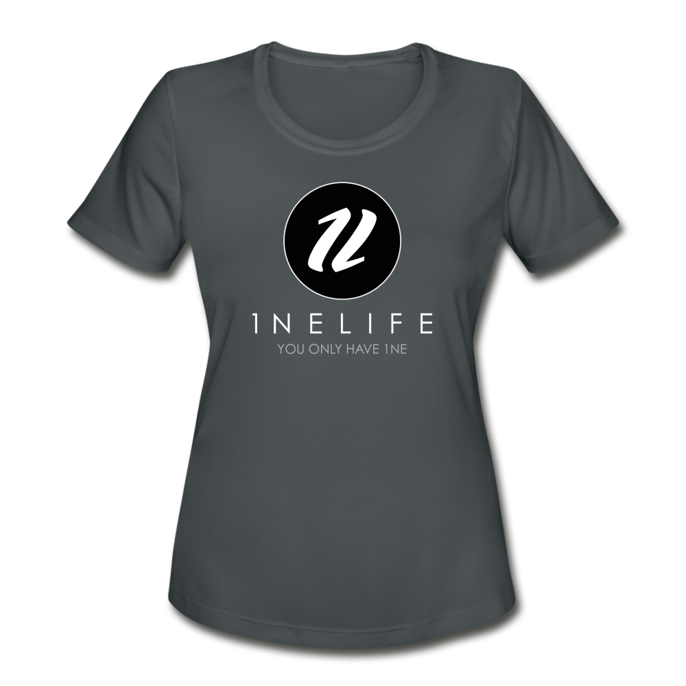 Women's Moisture Wicking T-Shirt | 1NELife - charcoal