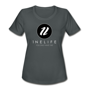 Women's Moisture Wicking T-Shirt | 1NELife - charcoal