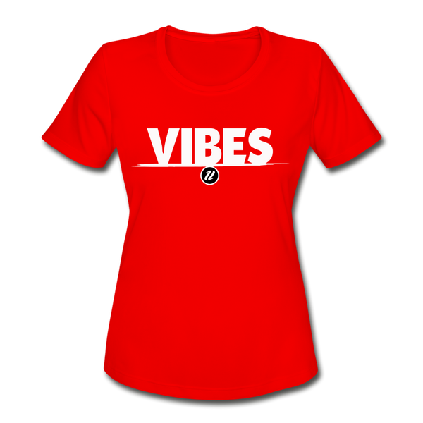 Women's Moisture Wicking T-Shirt | Vibes - red