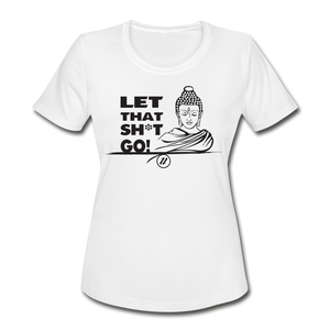 Women's Moisture Wicking T-Shirt | Let It Go Blk - white