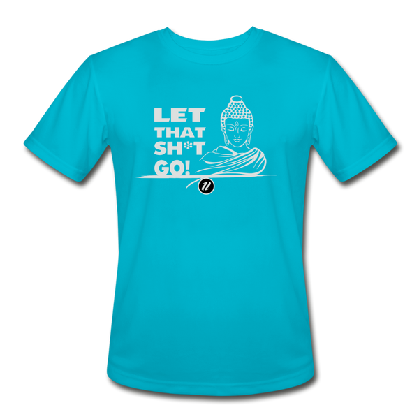 Men’s Moisture Wicking T-Shirt | Let It Go - turquoise