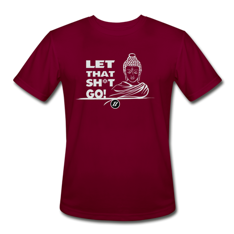 Men’s Moisture Wicking T-Shirt | Let It Go - burgundy