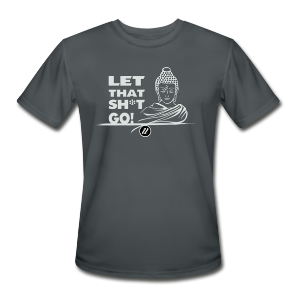 Men’s Moisture Wicking T-Shirt | Let It Go - charcoal