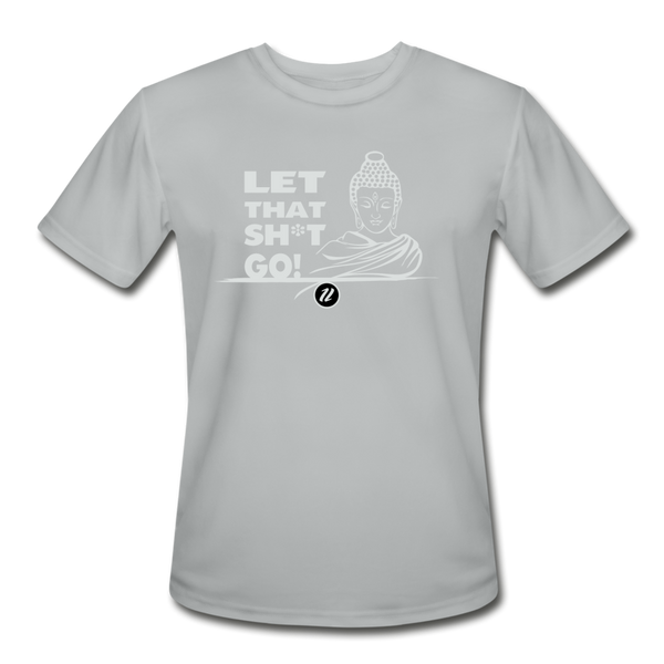 Men’s Moisture Wicking T-Shirt | Let It Go - silver