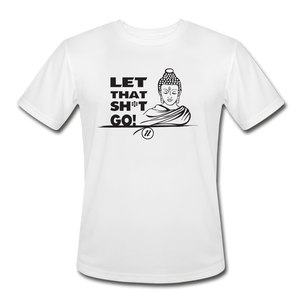 Men’s Moisture Wicking T-Shirt | Let It Go Blk - white