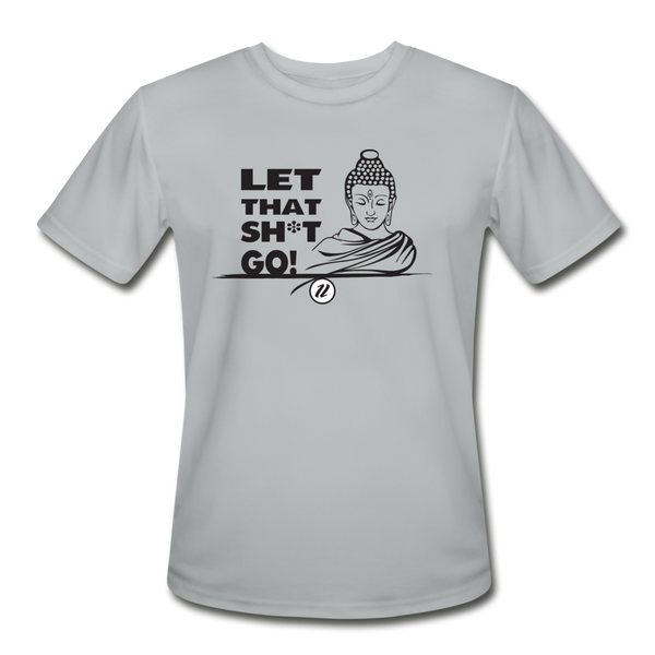 Men’s Moisture Wicking T-Shirt | Let It Go Blk - silver
