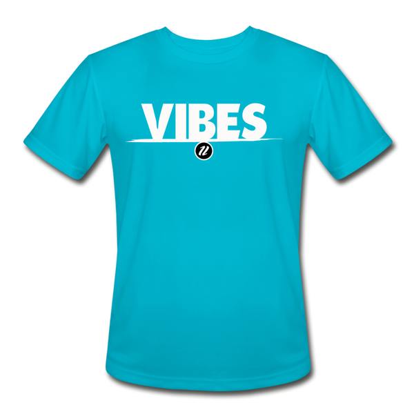 Men’s Moisture Wicking T-Shirt | Vibes - turquoise