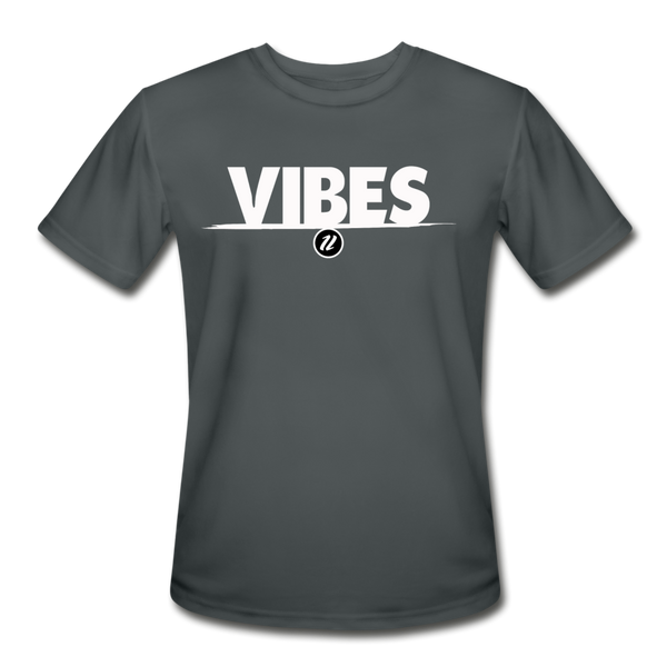 Men’s Moisture Wicking T-Shirt | Vibes - charcoal