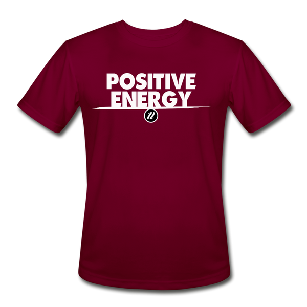 Men’s Moisture Wicking T-Shirt | Positive Energy - burgundy