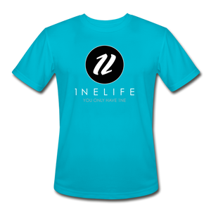 Men’s Moisture Wicking T-Shirt | 1NELife Brand - turquoise