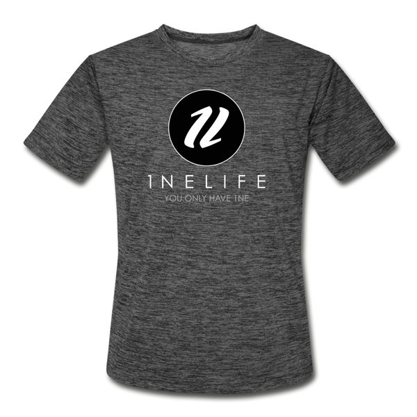 Men’s Moisture Wicking T-Shirt | 1NELife Brand - dark heather gray
