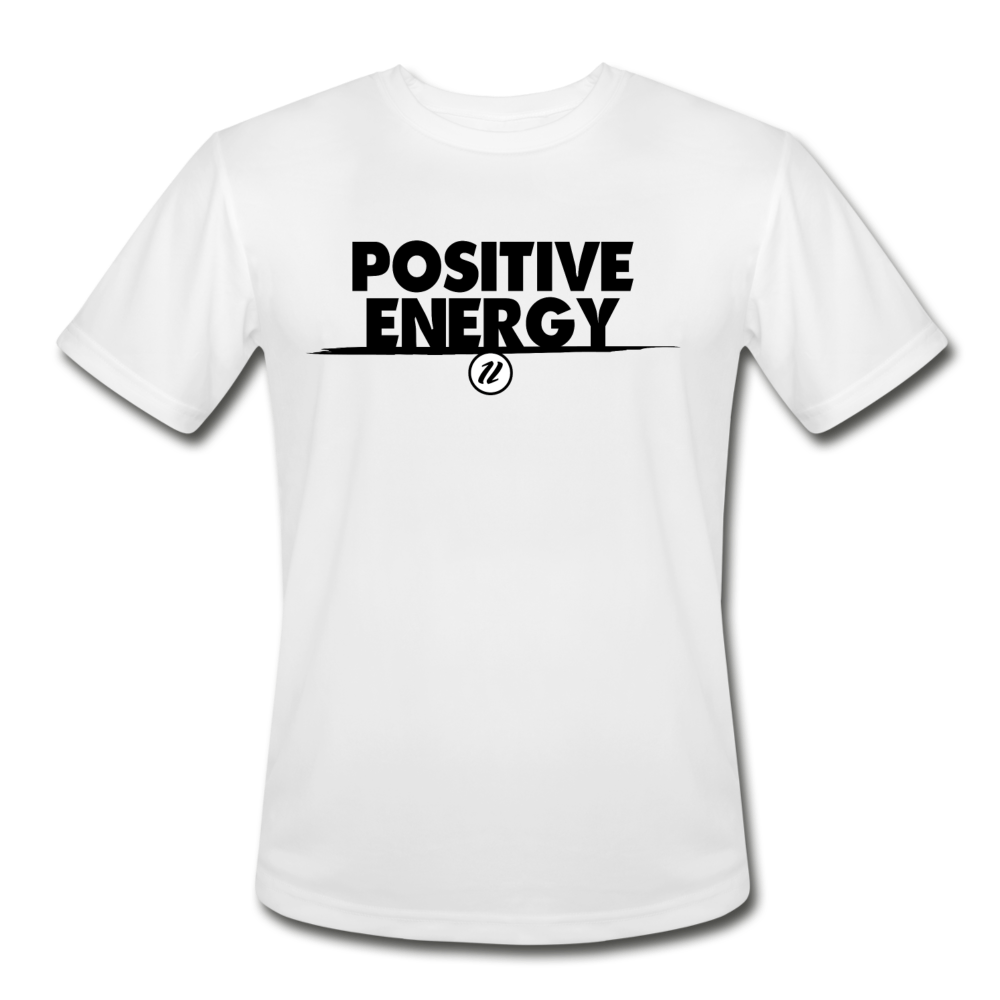 Men’s Moisture Wicking T-Shirt | Positive Energy Blk - white