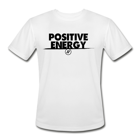 Men’s Moisture Wicking T-Shirt | Positive Energy Blk - white
