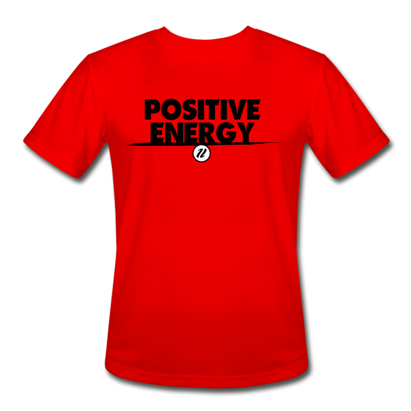 Men’s Moisture Wicking T-Shirt | Positive Energy Blk - red