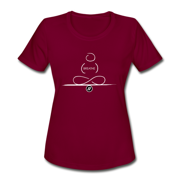 Women's Moisture Wicking T-Shirt | Breathe - burgundy