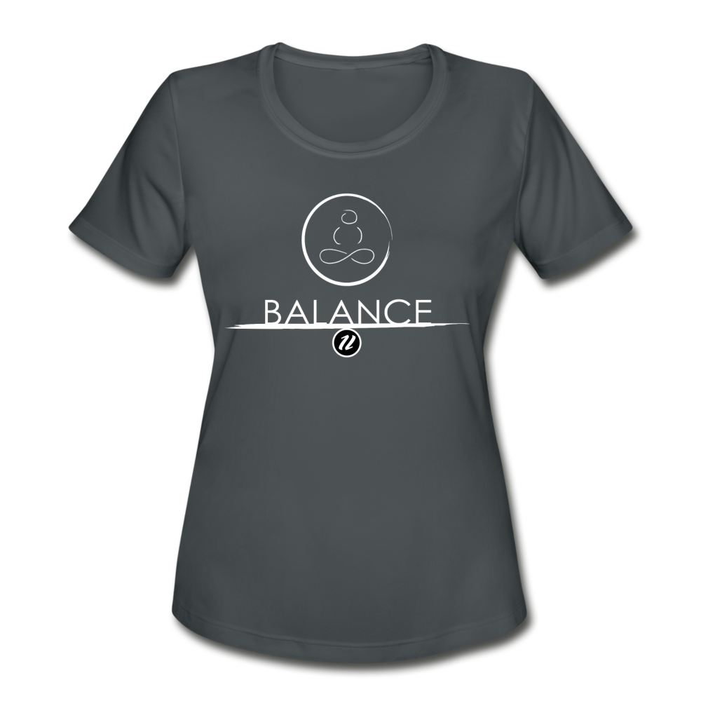 Women's Moisture Wicking T-Shirt | Balance - charcoal
