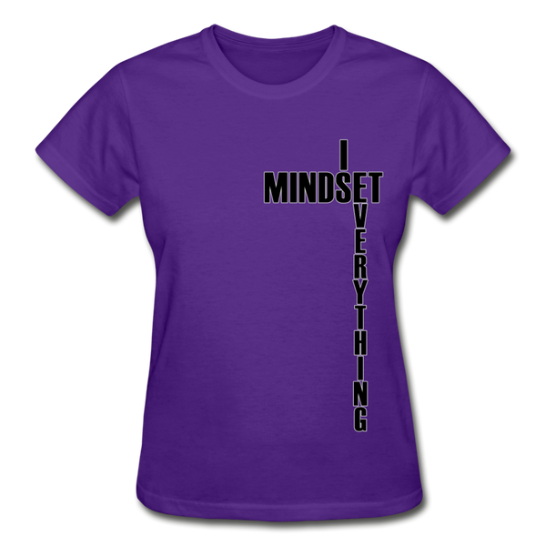 Mindset Is Everything Ladies T-Shirt - purple