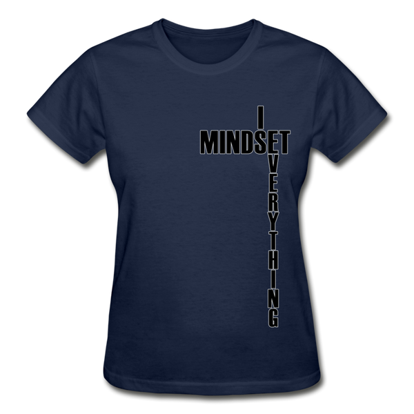 Mindset Is Everything Ladies T-Shirt - navy